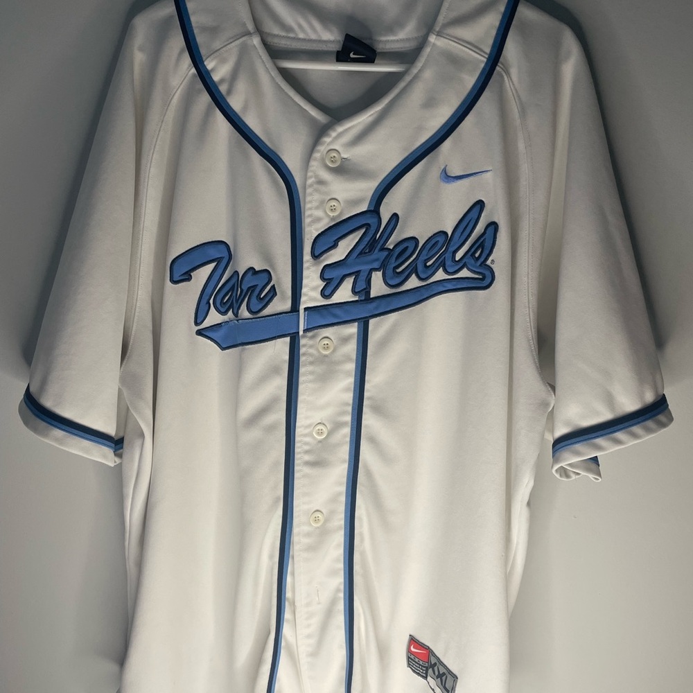 Nike Tar Heels White and Blue Jersey